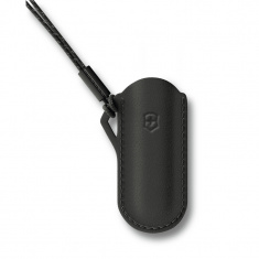 Чехол VICTORINOX "Dark Illusion" для ножей Classic Colors 58 мм, кожаный, чёрный