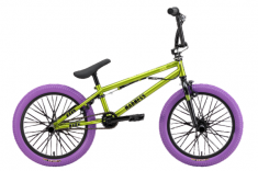 Велосипед Stark'24 Madness BMX 3 зеленый металлик/черный, зеленый/фиолетовый HQ-0014146