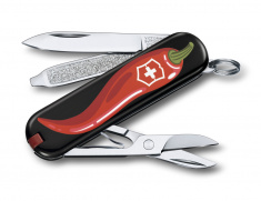 Нож-брелок VICTORINOX Classic "Chili Peppers", 58 мм, 7 функций