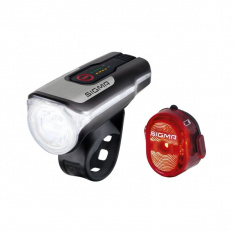Фара+Фонарь SIGMA AURA (OSRAM LED, 2 режима USB/NUGGET II RL 4 режима) (4-017850)
