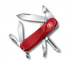 Нож перочинный VICTORINOX Evolution S111, 85 мм, 12 функций, с фиксатором лезвия, красный