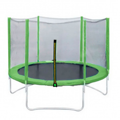 Батут DFC Trampoline Fitness 12ft наружн.сетка, св.зел. (366см) (два короба)